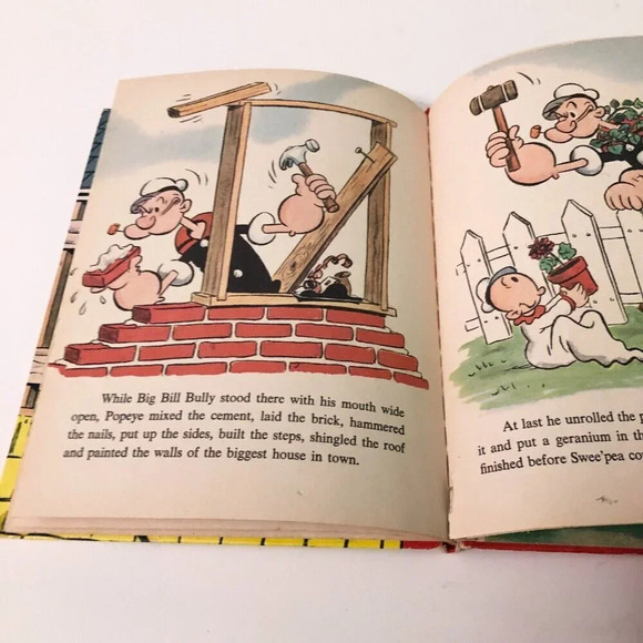 Vtg 1976  The House That Popeye Built Book Wonder Books - Picture 14 of 16